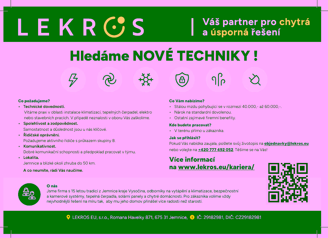 Lekros Inzerat Pozice Technik A5 V5 Print