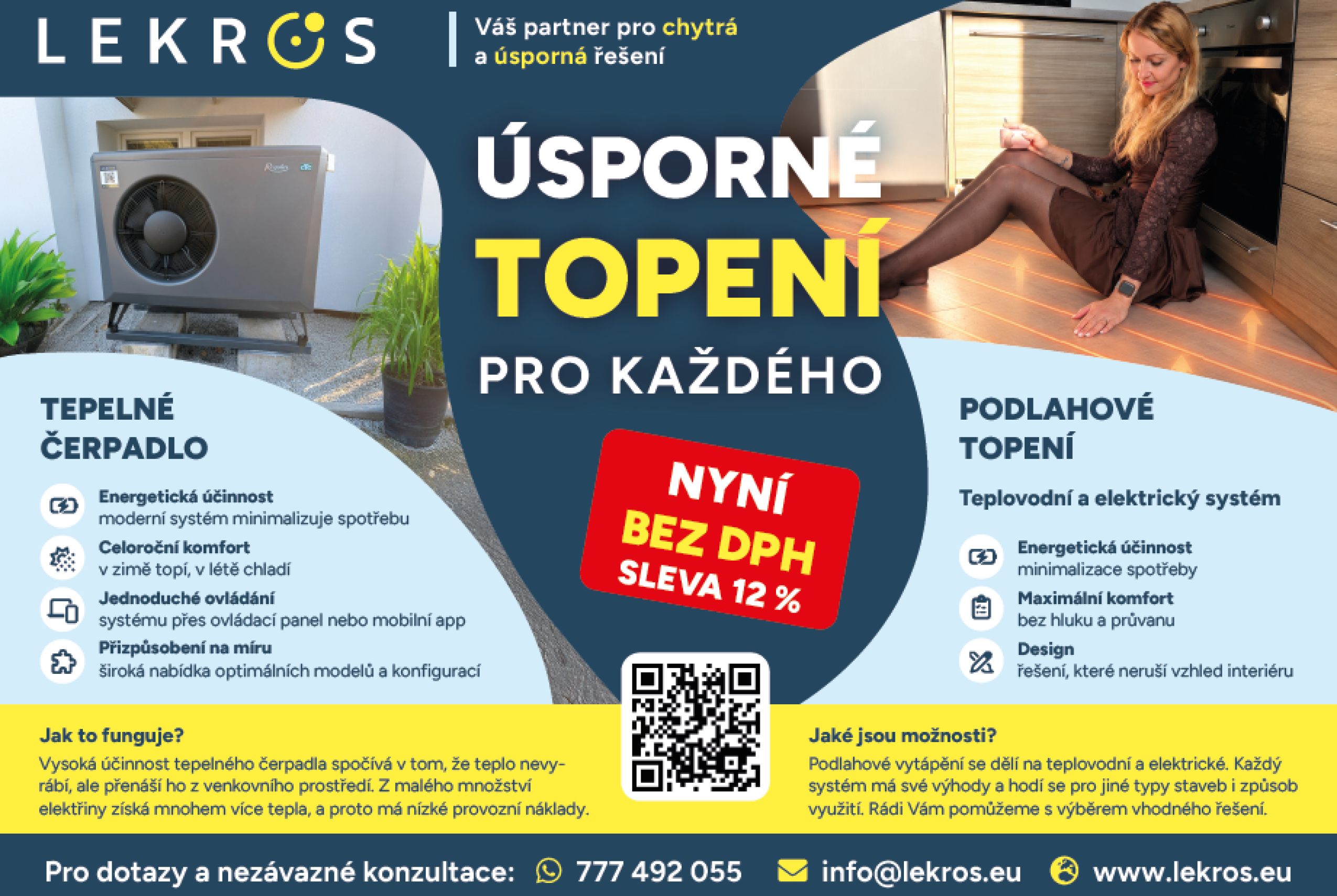 Tepelný komfort - vytápění, klimatizace a rekuperace pro domácnosti